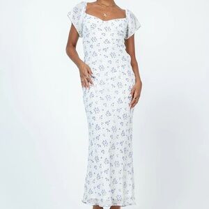 HERA MAXI DRESS WHITE FLORAL